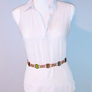 3 for $15 Vintage metal waist belt gold tone small